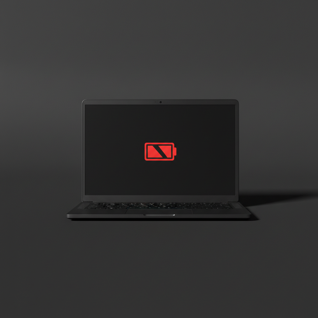 ahorro de energía cerebral — matte-black laptop
