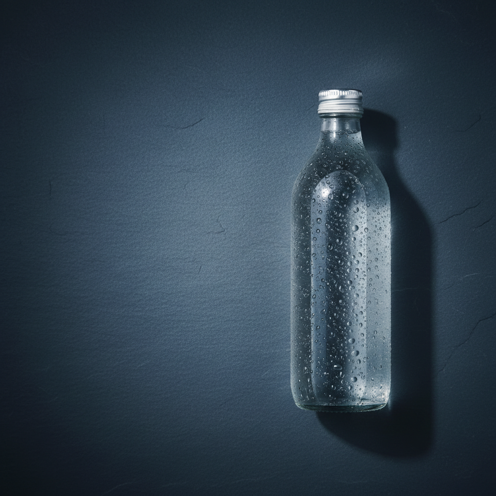 niebla mental — glass water bottle